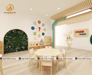 Thiết kế linh hoạt, mở rộng khu học tập