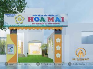 Toàn cảnh không gian trường mầm non Hoa Mai