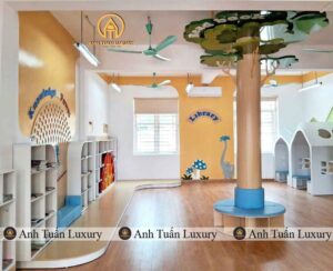 toàn cảnh không gian trường mầm non a thanh trì