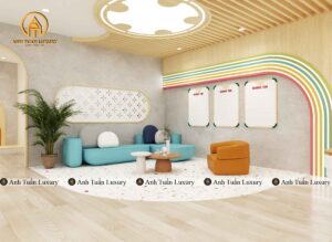 Không gian khu ngồi chờ đón học sinh trường mầm non Dreanhouse