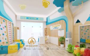 Không gian sảnh, lớp học trường mầm non Quả trứng tròn