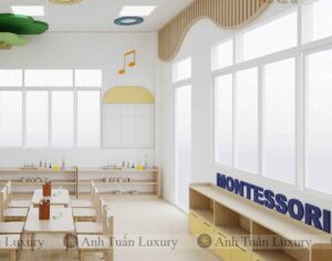 thiết kế lớp học mầm non 2025