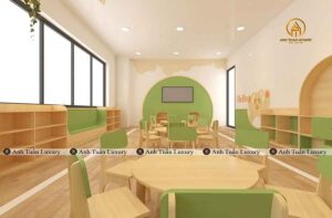 bố trí lớp học mầm non