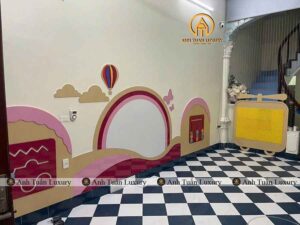 trường mầm non diện tích nhỏ