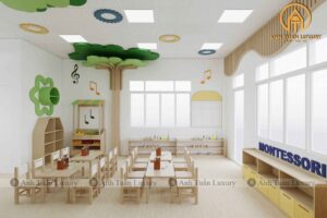thiết kế Montessori tối giản